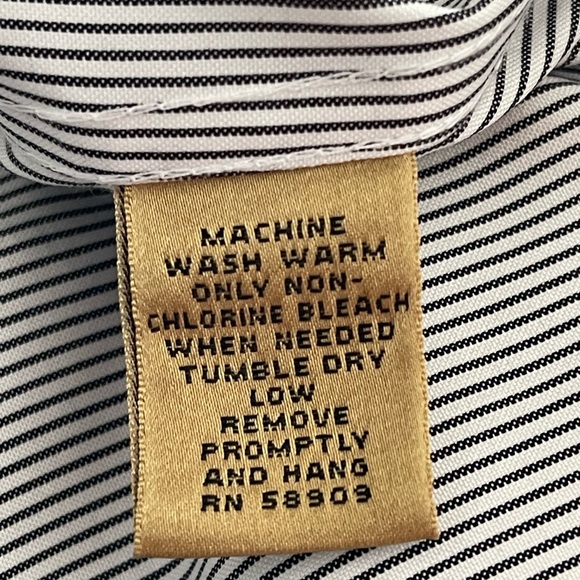 Investments Gold Plated Button Down, Pin Striped Blouse. EUC - Picture 4 of 4